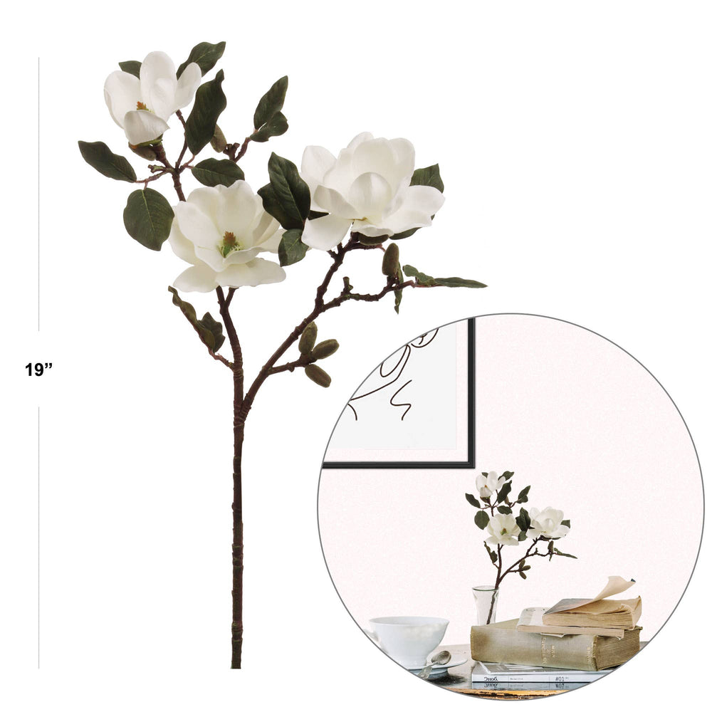 19" Magnolia W/ 3 Flowers