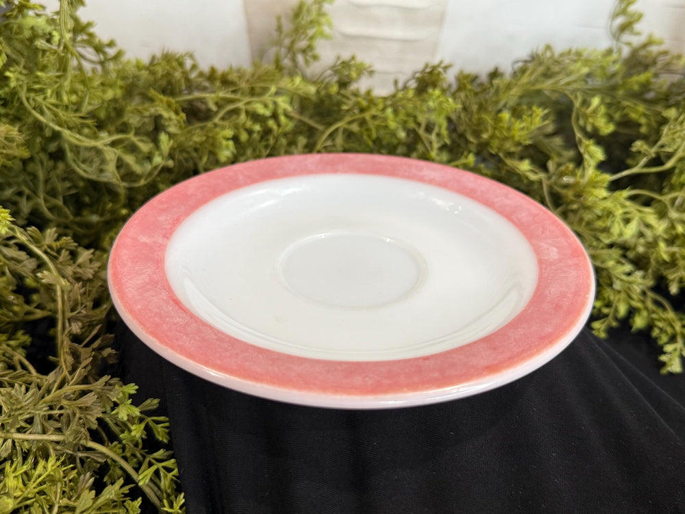Vintage Pyrex Flamingo Pink saucers 6.25”