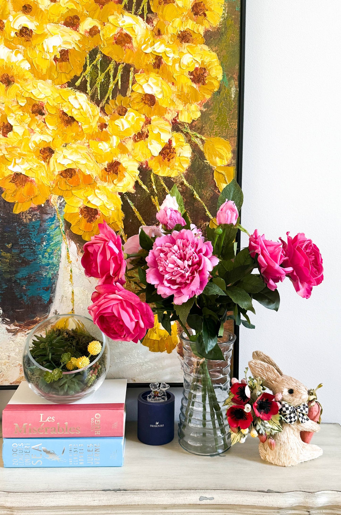 Real Touch Peony Stem - 2 Blooms