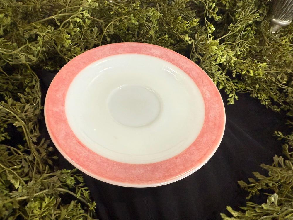 Vintage Pyrex Flamingo Pink saucers 6.25”
