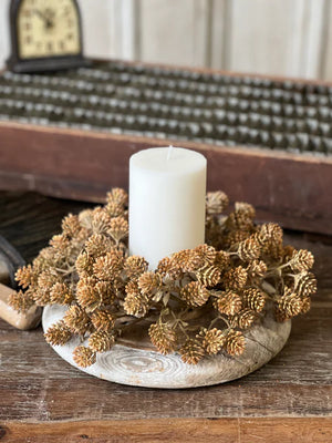 Russet Cone Candle Ring | 3" | Cinnamon