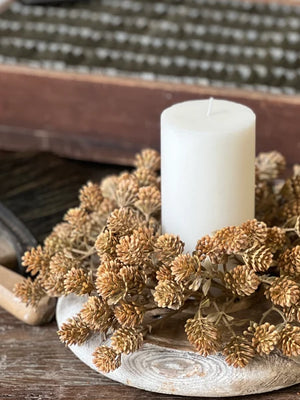 Russet Cone Candle Ring | 3" | Cinnamon