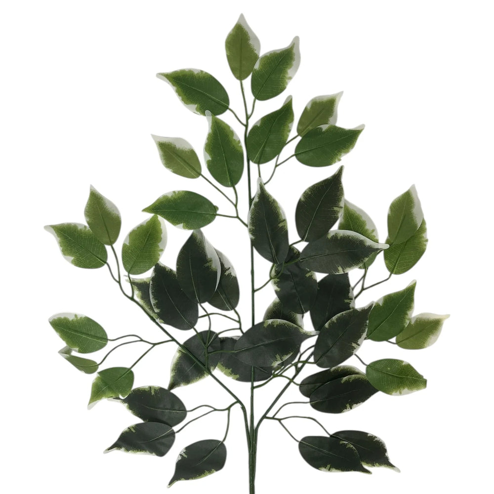Silk Ficus Leaf Spray 23" green