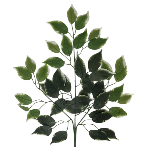 Silk Ficus Leaf Spray 23" green